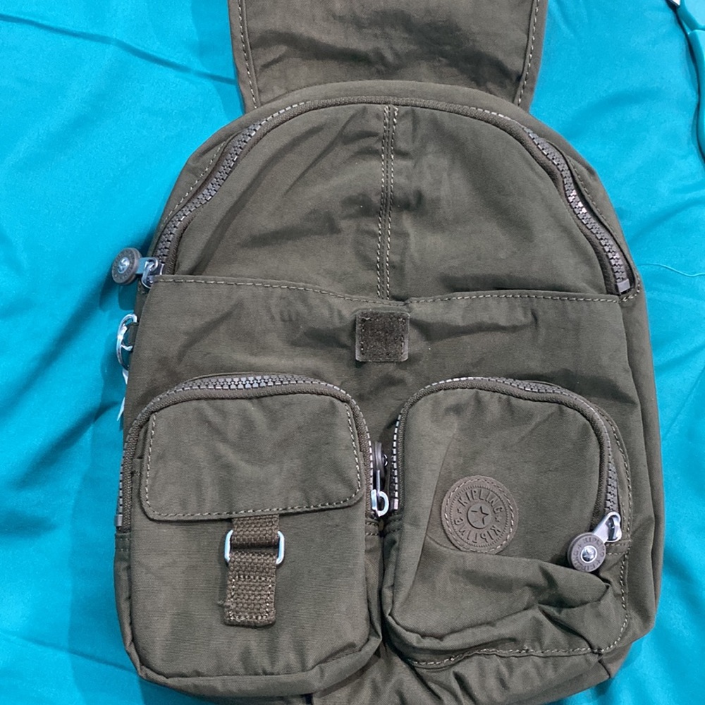 🆕Kipling Lovebug Small Backpack, Jaded Green Tonal🐒 - Picture 3 of 6